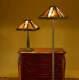 Set Of Tiffany Style Stained Glass Mission Lamps Includes Table And Floor Lamp