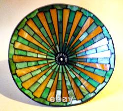 Signed Antique Arts Crafts Handel Era Stain Leaded Vintage Glass Lamp, 1910