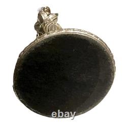 Signed Dale Tiffany Floral Stained Glass Accent Table Lamp Art Nouveau Mosaic