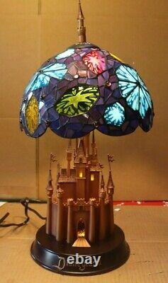 Sleeping Beauty Fantasy in the Sky Stained Glass Lamp Disneyland 50th Anniv