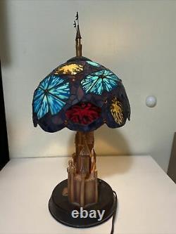 Sleeping Beauty Fantasy in the Sky Stained Glass Lamp Disneyland 50th Anniv