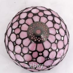 Small Tiffany Lamp Desk Pink Stained Glass Pearl Bead Mushroom Table Lamp Bro