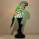 Small Tiffany Lamp Parrot Table Lamp Stained Glass Accent Lamp 15.3 Inch Tall Mi