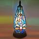 Small Tiffany Lamp Stained Glass Table Lamp 4.5x4.5x11 Inch Christmas Tree Light