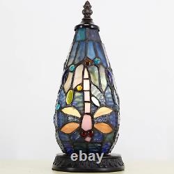 Small Tiffany Lamp Stained Glass Table Lamp 4.5X4.5X11 Inch Christmas Tree Light