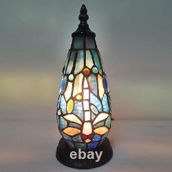 Small Tiffany Lamp Stained Glass Table Lamp 4.5X4.5X11 Inch Christmas Tree Light