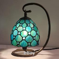 Small Tiffany Lamp Stained Glass Table Lamp 8X6X10 Inch Mini Accent Memory Sympa