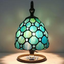 Small Tiffany Lamp Stained Glass Table Lamp 8X6X10 Inch Mini Accent Memory Sympa