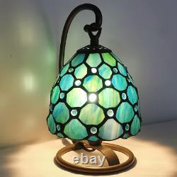 Small Tiffany Lamp Stained Glass Table Lamp 8X6X10 Inch Mini Accent Memory Sympa