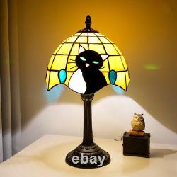 Small Tiffany Lamp Stained Glass Table Lamp Elegant Cute Retro Vintage Style Whi