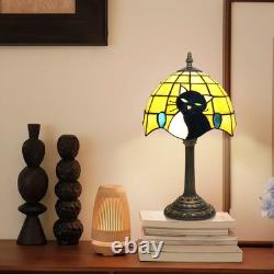 Small Tiffany Lamp Stained Glass Table Lamp Elegant Cute Retro Vintage Style Whi