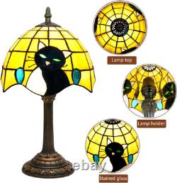 Small Tiffany Lamp Stained Glass Table Lamp Elegant Cute Retro Vintage Style Whi