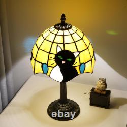 Small Tiffany Lamp Stained Glass Table Lamp Elegant Cute Retro Vintage Style Whi