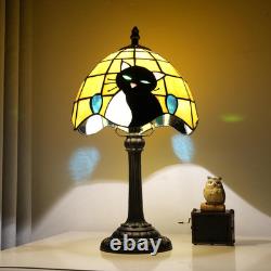 Small Tiffany Lamp Stained Glass Table Lamp Elegant Cute Retro Vintage Style Whi