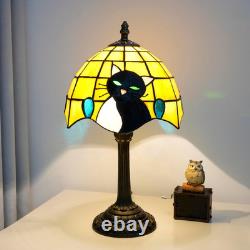 Small Tiffany Lamp Stained Glass Table Lamp Elegant Cute Retro Vintage Style Whi