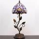 Small Tiffany Lamp Stained Glass Table Lamp Metal Leaf Accent Desk Memory Lamp S