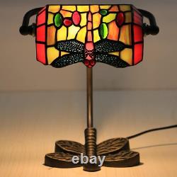 Small Tiffany Style Banker Table Lamp Small Stained Glass Desk Lamp Vin