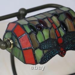 Small Tiffany Style Banker Table Lamp Small Stained Glass Desk Lamp Vin