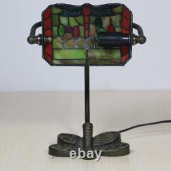 Small Tiffany Style Banker Table Lamp Small Stained Glass Desk Lamp Vin