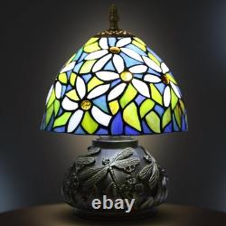 Small Tiffany Table Lamp, Stained Glass Lamp, 8 Inch Mushroom Style Mini Vintag