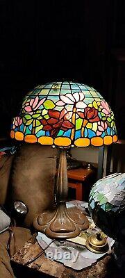 Somers original stained glass lamp LI NY Tiffany tradition