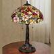 Spring Blossoms Stained Glass Table Lamp Multi Pastel 23.5 Inches High