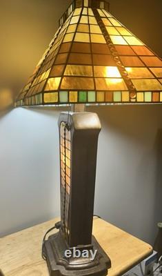 Stain Glass Tiffany style lamp 3 way lamp by Tania Blicef