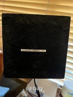 Stained Glass And Metal Lamp Dated 2007 Weighty And Well Crafted