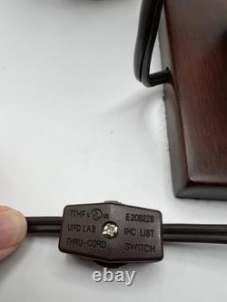 Stained Glass And Metal Lamp Dated 2007 Weighty And Well Crafted