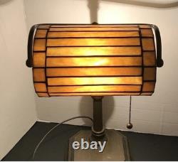 Stained Glass Banker Desk Lamp By UL Portable Lamp