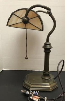 Stained Glass Banker Desk Lamp By UL Portable Lamp