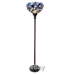 Stained Glass Chloe Lighting Iris 1 Light Torchiere Floor Lamp CH18052BF15-TF1