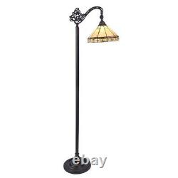 Stained Glass Chloe Lighting Mission 1 Light Reading Floor Lamp 11 Shade New