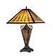 Stained Glass Chloe Lighting Mission 3 Light Double Lit Table Lamp 16 Shade New