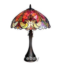 Stained Glass Chloe Lighting Victorian 2 Light Table Lamp 16 Shade Handcrafted
