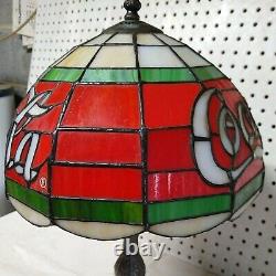 Stained Glass Coca Cola Accent Table Lamp Light Tiffany