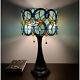 Stained Glass Floral Table Lamp Accent Reading 2-light 21in Tall Tiffany Style