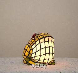 Stained Glass Handcrafted Frog Night Light Table Desk Lamp. Cute