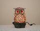 Stained Glass Handcrafted Owl Night Light Table Desk Lamp