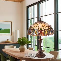 Stained Glass Lamp Bedroom Table lamp Reading Desk Light for Bedside Living Room