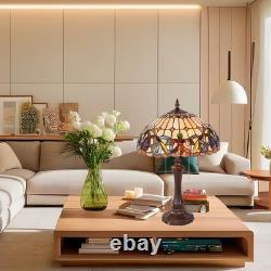 Stained Glass Lamp Bedroom Table lamp Reading Desk Light for Bedside Living Room