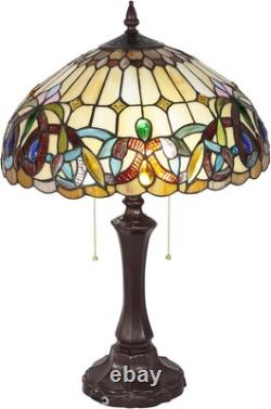 Stained Glass Lamp Bedroom Table lamp Reading Desk Light for Bedside Living Room