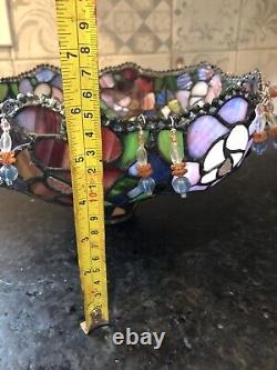 Stained Glass Lamp Shade Floral Tiffany Style inspired Stain Glass 30 x 6