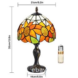 Stained Glass Lamp, Small Vintage Table Lamp with Handcraft Stained Glass Lam