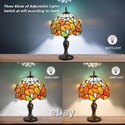 Stained Glass Lamp, Small Vintage Table Lamp with Handcraft Stained Glass Lam