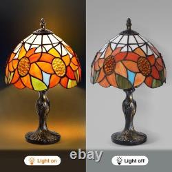 Stained Glass Lamp, Small Vintage Table Lamp with Handcraft Stained Glass Lam