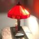 Stained Glass Lamp Tiffany Style 2-light Red Table Lamp 14x21in