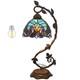 Stained Glass Lamp Tiffany Style Bedside Table Lamp Reading Desk Light, Metal