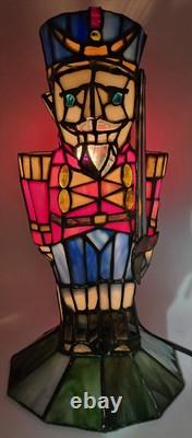 Stained Glass Meyda Tiffany Nutcracker 18469 Lamp Light Toy Soldier Sculpture