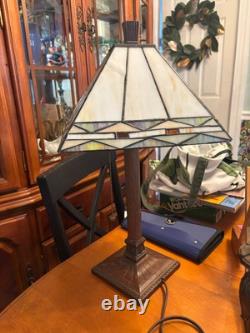 Stained Glass Mission Style Square Table Lamp